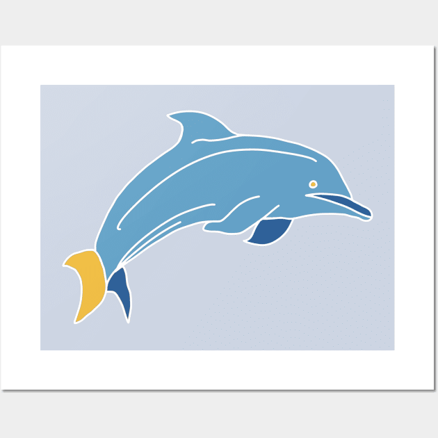 Dolphin 1 Wall Art by Abstract Scribbler
